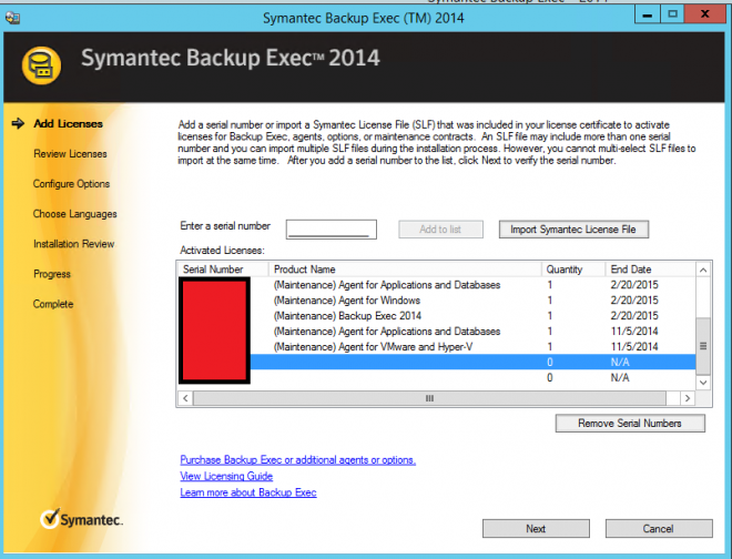 Symantec License Serial Number