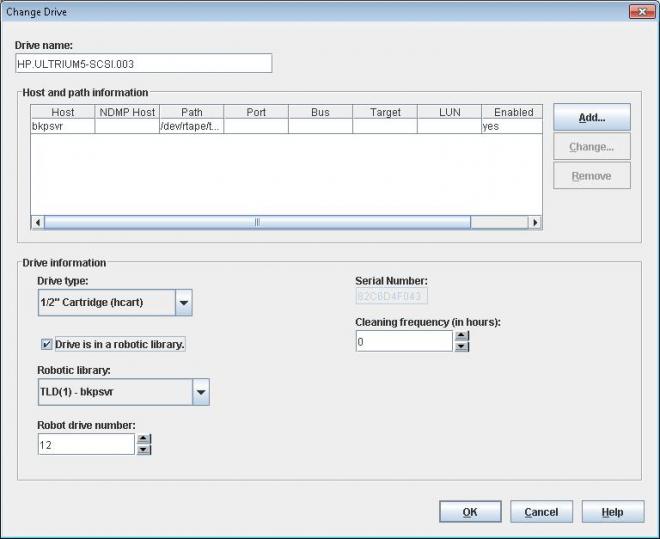 Steps to change Tape drive density name in Netback... VOX
