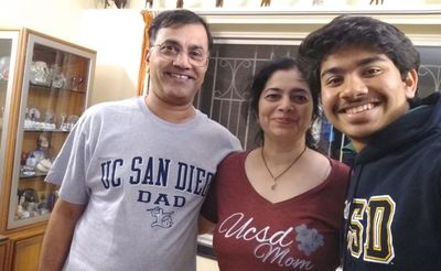 Vijay, his wife and son