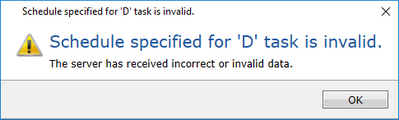 Schedule specified for 'D' task is invalid.PNG