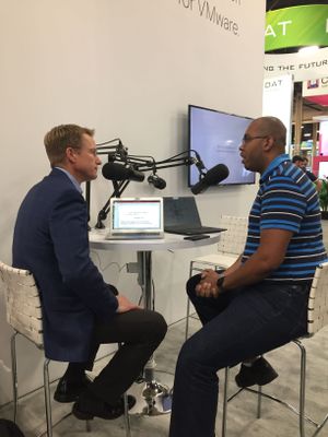 AWS, on the #VoiceOfVtas Podcast in the Veritas booth