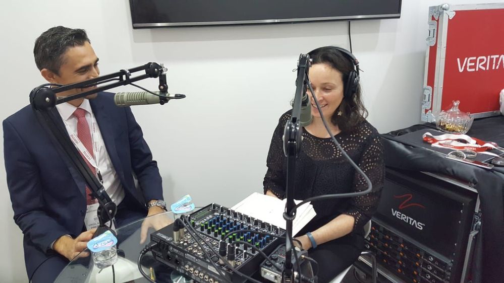 Podcasting with Virgil Dobos of Virtex UAE, a Veritas Partner and me (Zoe Sands).