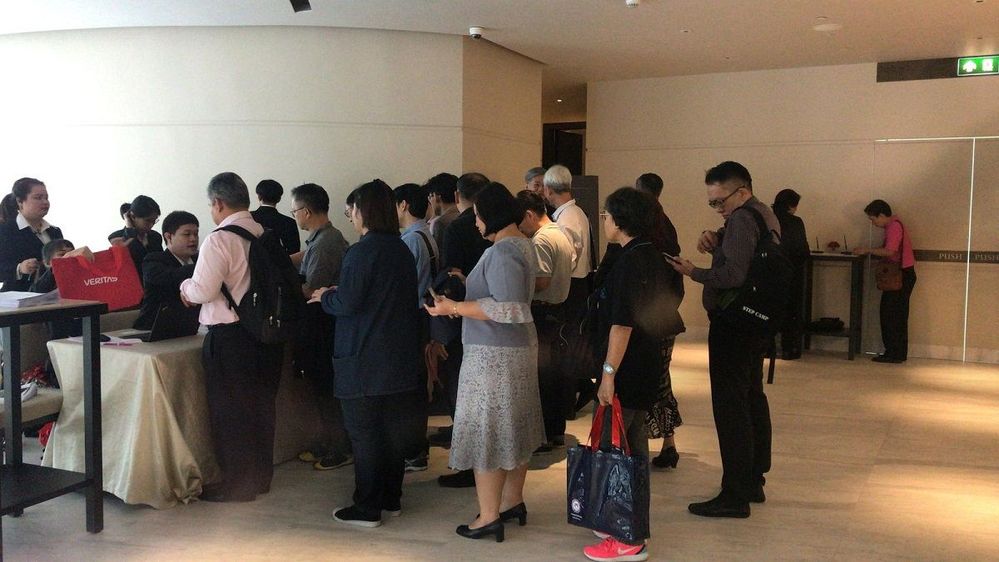 Great to see so many people turn up on the day for Veritas Tech Symposium Bangkok, Thailand.