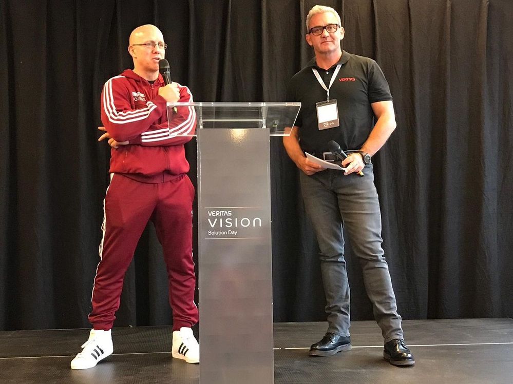 Patrik Wolf (left) and Thomas Benz (right) briefed everyone on the boxing activity.