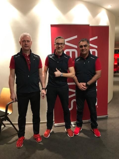 #TeamVtas is ready to kick off Vision Solution Day (VSD) Stockholm. Check out those on brand red sports shoes. Very nice!