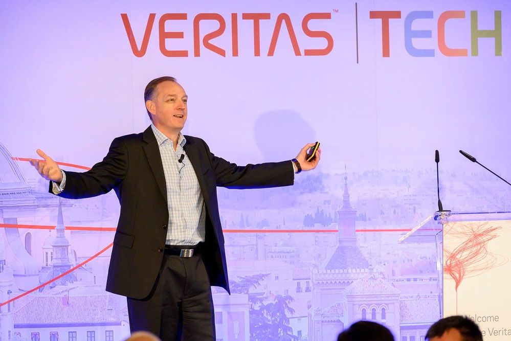 Peter Grimmond opens the Veritas Technical Forum in Madrid, Spain.