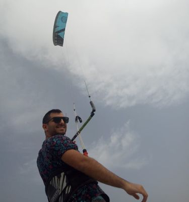 When Kareem is not working, you'll find him kite surfing. Amazing!