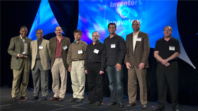 Taken during the 2008 Innovation Awards with then CEO, John Thompson and other inventors.