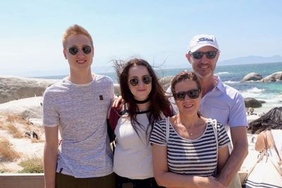 Eric (far right) holidaying with his family